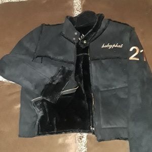 NWOT Baby phat black bomber